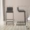 Barhocker HLO-CP186 Stoff B ~ dunkelgrau