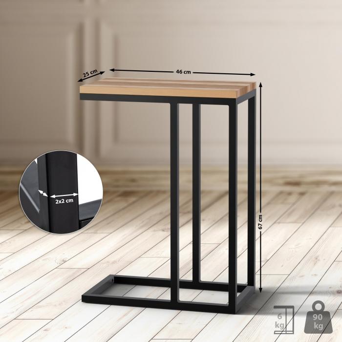 Beistelltisch HLO-CP8546x25x63 cm ~ eiche