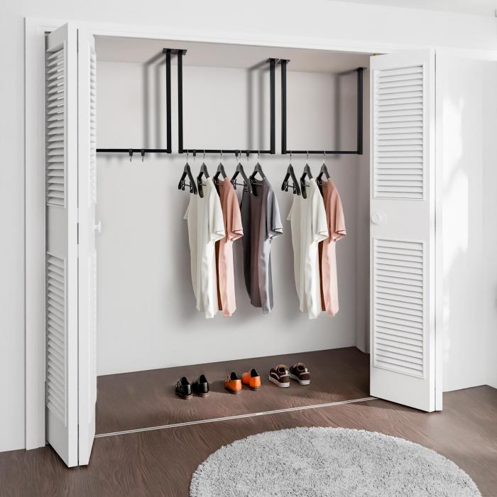 Kleiderstange HLO-CP90 60x60 cm ~ schwarz