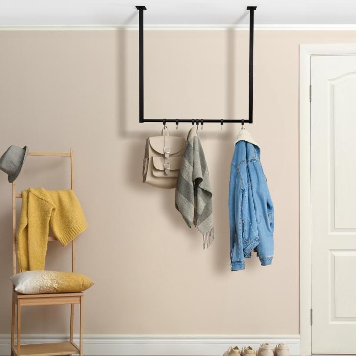 Kleiderstange HLO-CP90 80x80 cm ~ schwarz