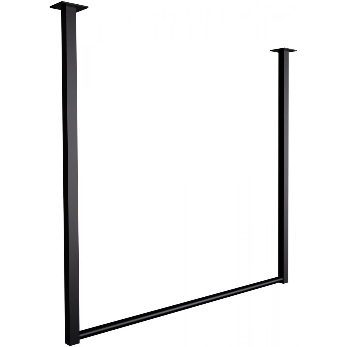 Kleiderstange HLO-CP90 80x80 cm ~ schwarz