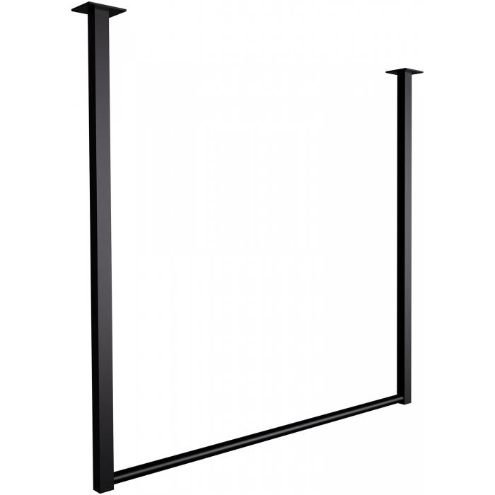 Kleiderstange HLO-CP90 80x80 cm ~ schwarz