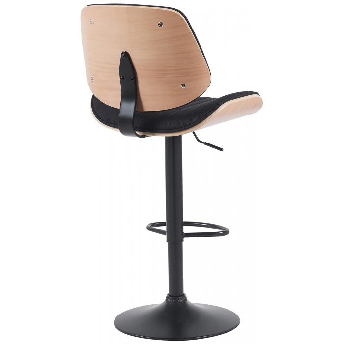 Barhocker HLO-CP309 Stoff schwarz ~ natura/schwarz