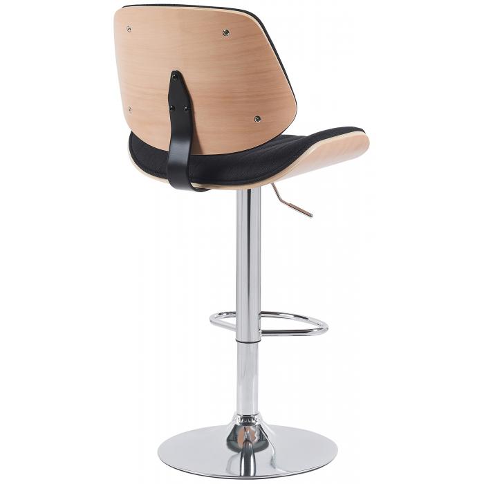 Barhocker HLO-CP309 Stoff chrom ~ natura/schwarz