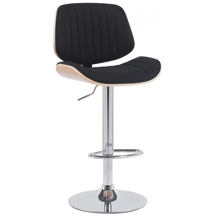 Barhocker HLO-CP309 Stoff chrom ~ natura/schwarz