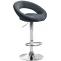 Barhocker HLO-CP288 Samt chrom ~ dunkelgrau