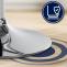 Barhocker HLO-CP288 Samt chrom ~ dunkelgrau