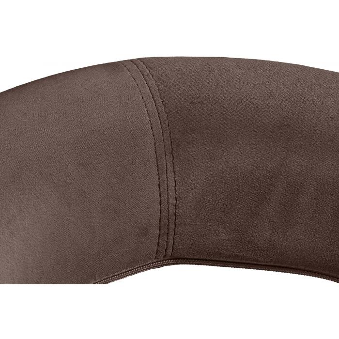 Barhocker HLO-CP288 Samt chrom ~ braun