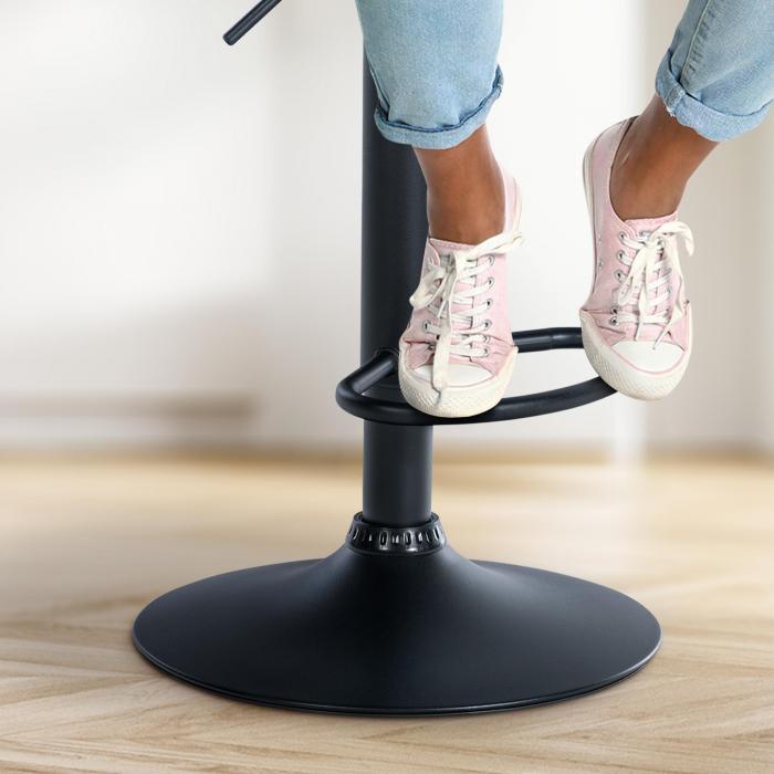 Barhocker HLO-CP288 Samt schwarz ~ schwarz