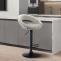 Barhocker HLO-CP288 Samt schwarz ~ creme