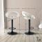 Barhocker HLO-CP288 Samt schwarz ~ creme