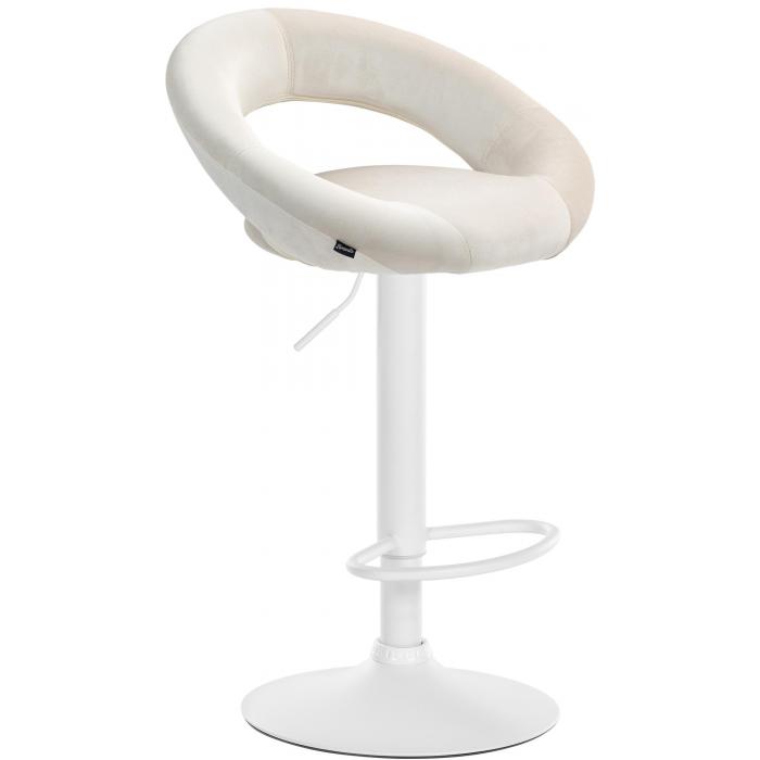 Barhocker HLO-CP288 Samt wei ~ creme