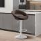 Barhocker HLO-CP288 Samt wei ~ braun