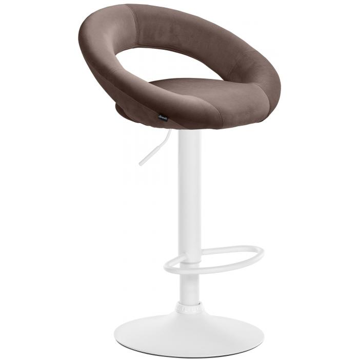 Barhocker HLO-CP288 Samt wei ~ braun