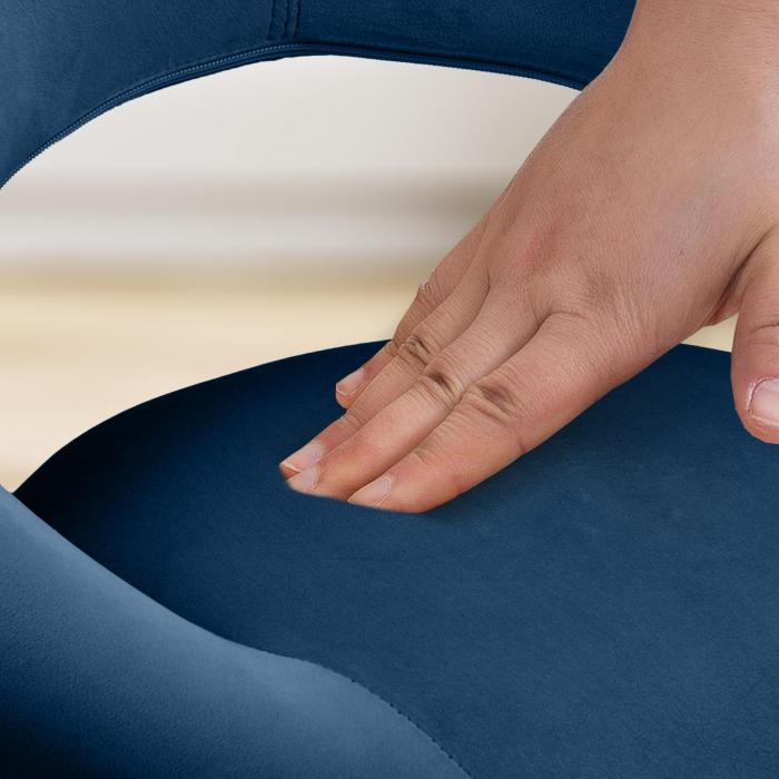 Barhocker HLO-CP288 Samt wei ~ blau