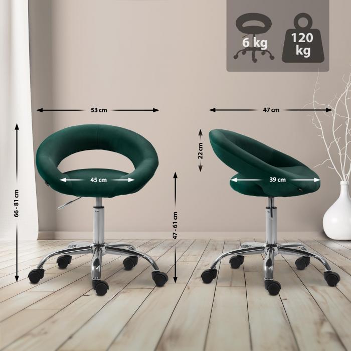 Arbeitshocker HLO-CP132 Samt ~ grn