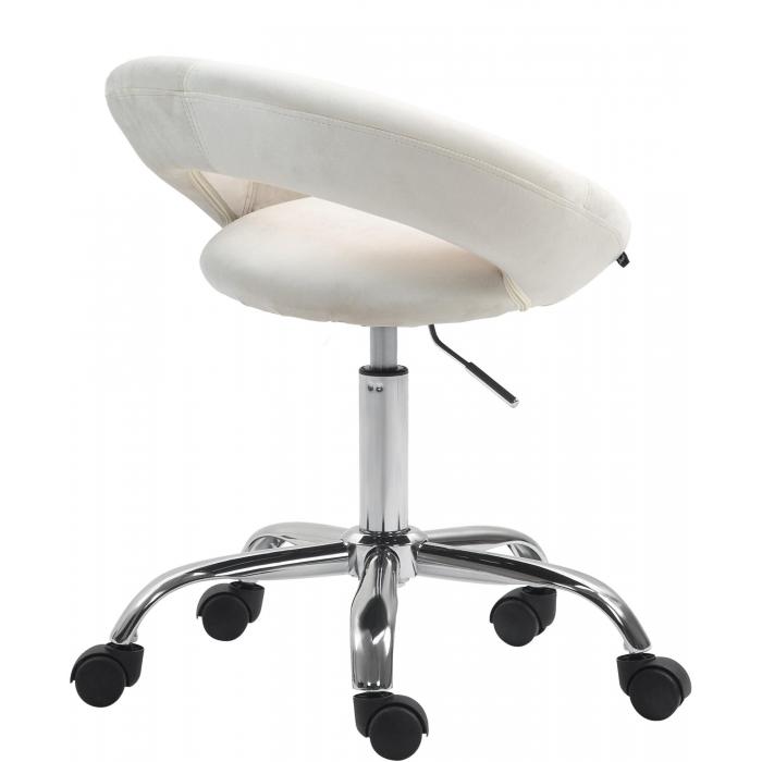 Arbeitshocker HLO-CP132 Samt ~ creme