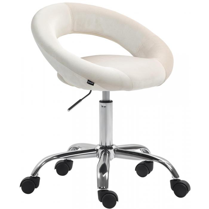 Arbeitshocker HLO-CP132 Samt ~ creme