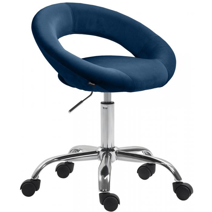 Arbeitshocker HLO-CP132 Samt ~ blau
