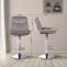 Barhocker HLO-CP325 Samt chrom ~ grau