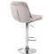 Barhocker HLO-CP325 Samt chrom ~ grau