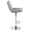 Barhocker HLO-CP325 Samt chrom ~ grau