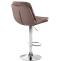 Barhocker HLO-CP325 Samt chrom ~ braun