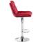 Barhocker HLO-CP325 Samt chrom ~ rot