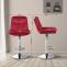 Barhocker HLO-CP325 Samt chrom ~ rot