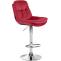 Barhocker HLO-CP325 Samt chrom ~ rot