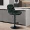 Barhocker HLO-CP325 Samt schwarz ~ dunkelgrn