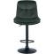 Barhocker HLO-CP325 Samt schwarz ~ dunkelgrn