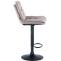 Barhocker HLO-CP325 Samt schwarz ~ grau