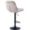 Barhocker HLO-CP325 Samt schwarz ~ grau