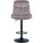 Barhocker HLO-CP325 Samt schwarz ~ grau