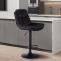 Barhocker HLO-CP325 Samt schwarz ~ schwarz