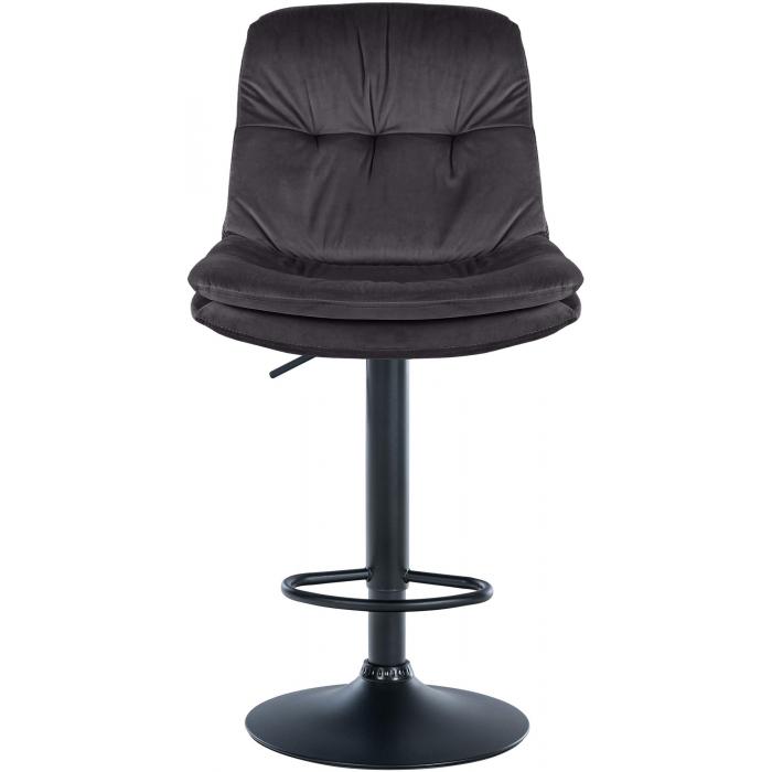 Barhocker HLO-CP325 Samt schwarz ~ schwarz