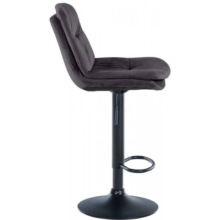 Barhocker HLO-CP325 Samt schwarz ~ schwarz