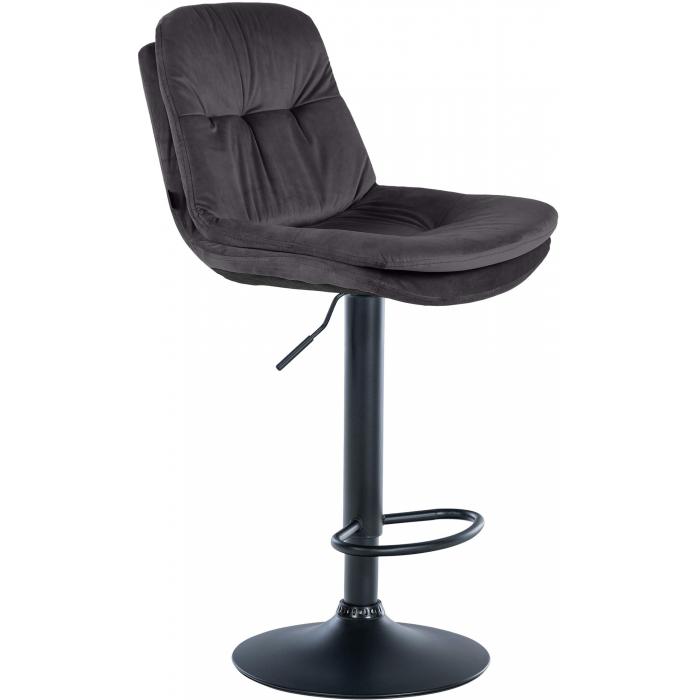 Barhocker HLO-CP325 Samt schwarz ~ schwarz