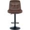Barhocker HLO-CP325 Samt schwarz ~ braun