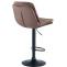 Barhocker HLO-CP325 Samt schwarz ~ braun