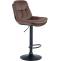 Barhocker HLO-CP325 Samt schwarz ~ braun