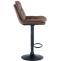 Barhocker HLO-CP325 Samt schwarz ~ braun