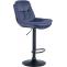 Barhocker HLO-CP325 Samt schwarz ~ blau