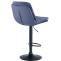 Barhocker HLO-CP325 Samt schwarz ~ blau