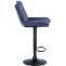 Barhocker HLO-CP325 Samt schwarz ~ blau