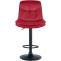 Barhocker HLO-CP325 Samt schwarz ~ rot