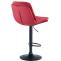Barhocker HLO-CP325 Samt schwarz ~ rot