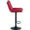 Barhocker HLO-CP325 Samt schwarz ~ rot