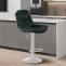 Barhocker HLO-CP325 Samt wei ~ dunkelgrn